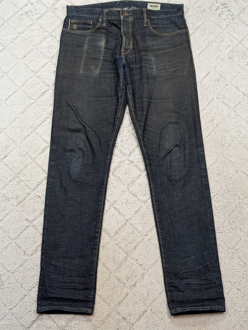 Todd Snyder Jeans Mens 32x34 Blue Dark Indigo Japanese Selvedge Slim Fit Light
